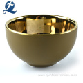 Decorative Electroplating Glazed Ceramic Gold Flower Pots